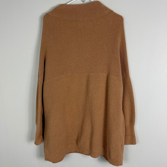Free People Taupe Ottoman Slouchy Tunic‎ Sweater Dress Size Large Knit Bohemian - Picture 5 of 13